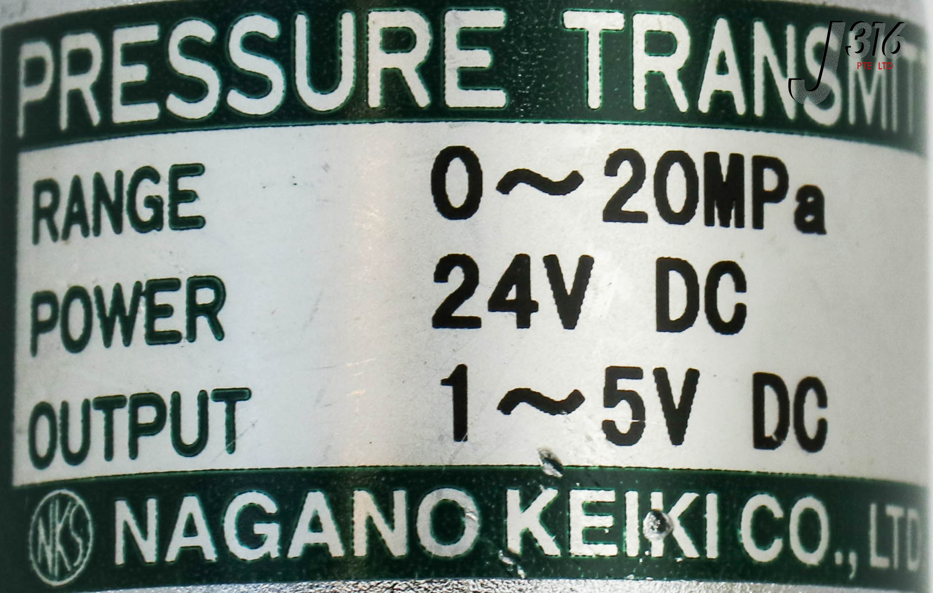 16616 NAGANO KEIKI PR TRANSM P/N: 423656 0-20MPA 24VDC INPUT 1